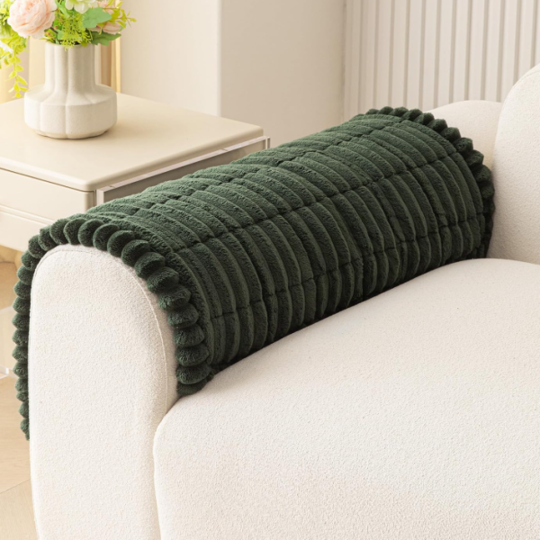 Non-Slip, Plush Sofa Armrest Covers (Pet-Friendly)