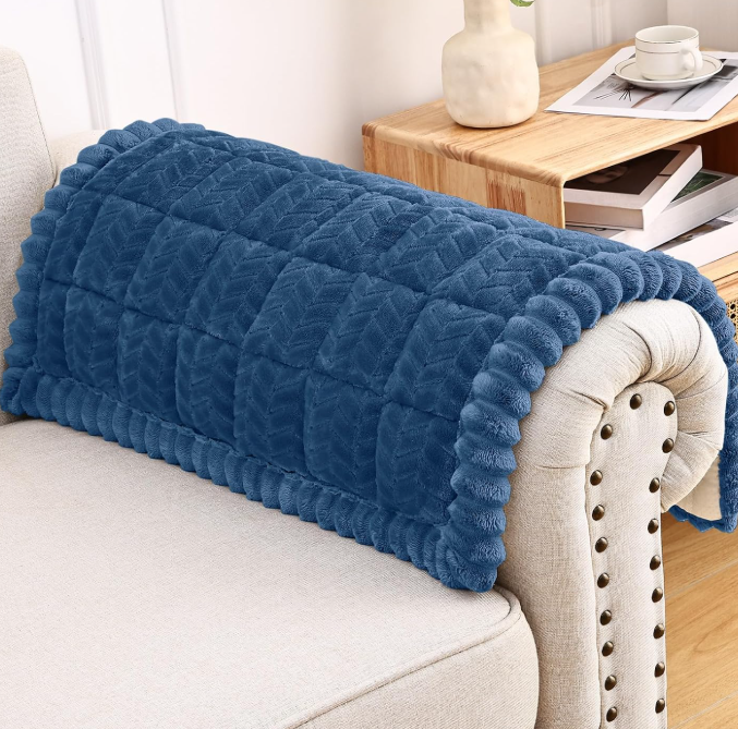 Washable, Non-Slip, Plush Sofa Armrest Covers (Pet-Friendly)