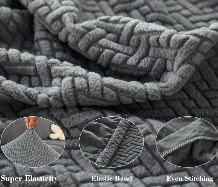 Washable, Soft, And Skin-Friendly Gray Sofa Armrest Covers - Image 2