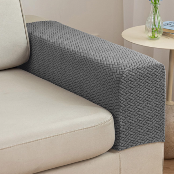 Washable, Soft, And Skin-Friendly Gray Sofa Armrest Covers