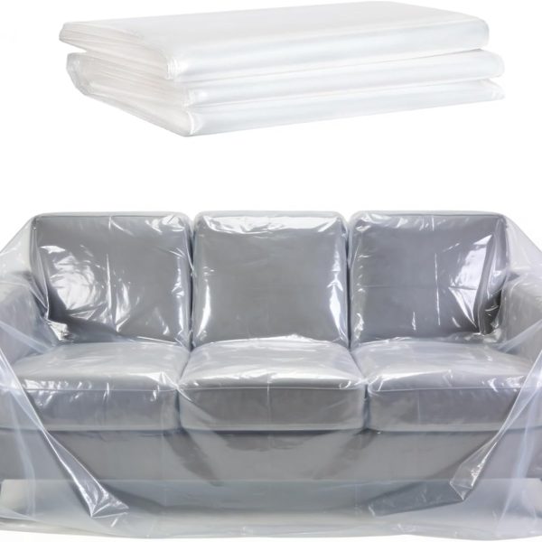 2-Pack Plastic Sofa Covers, Thickened, Waterproof, And Dustproof