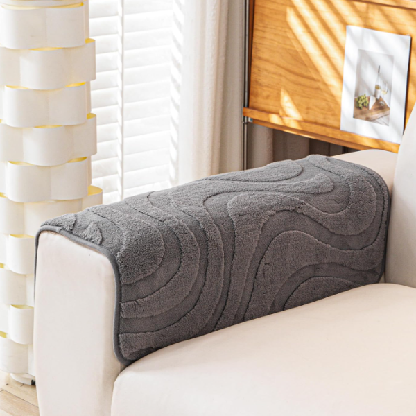 Non-Slip Velvet-Textured Sofa Armrest Covers