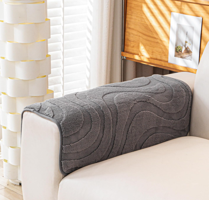 Non-Slip Velvet-Textured Sofa Armrest Covers