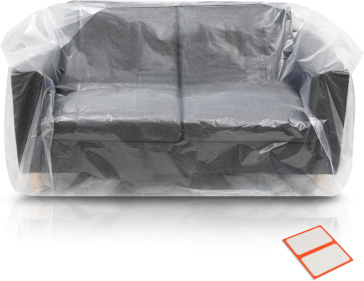 Plastic Furniture Cover For Moving And Storage (Loveseat/Two-Seater Size)