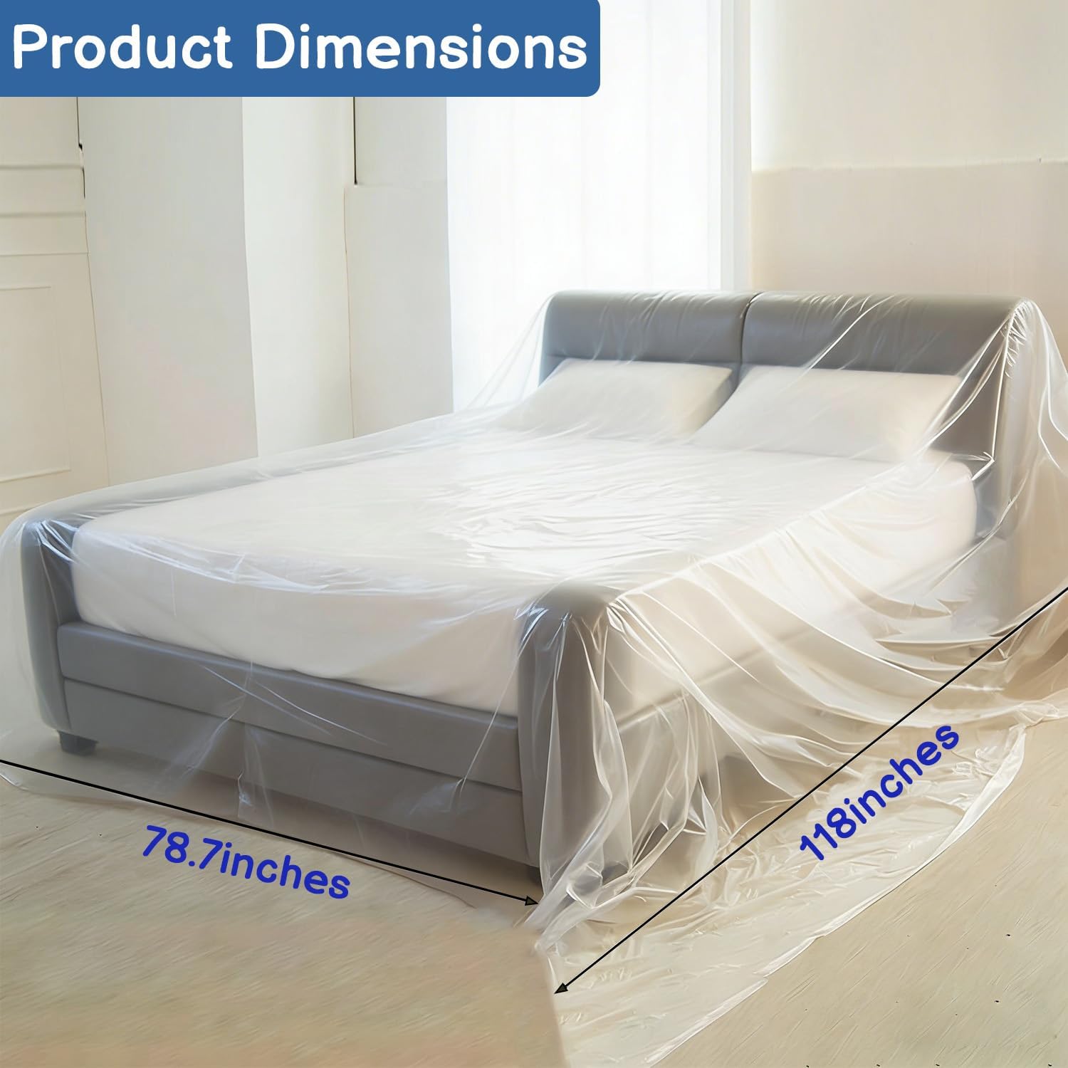 2-Pack Plastic Sofa Covers, Thickened, Waterproof, And Dustproof - Image 2
