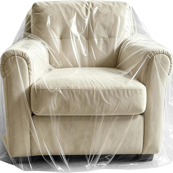 Transparent Plastic Sofa Cover For Moving And Storage