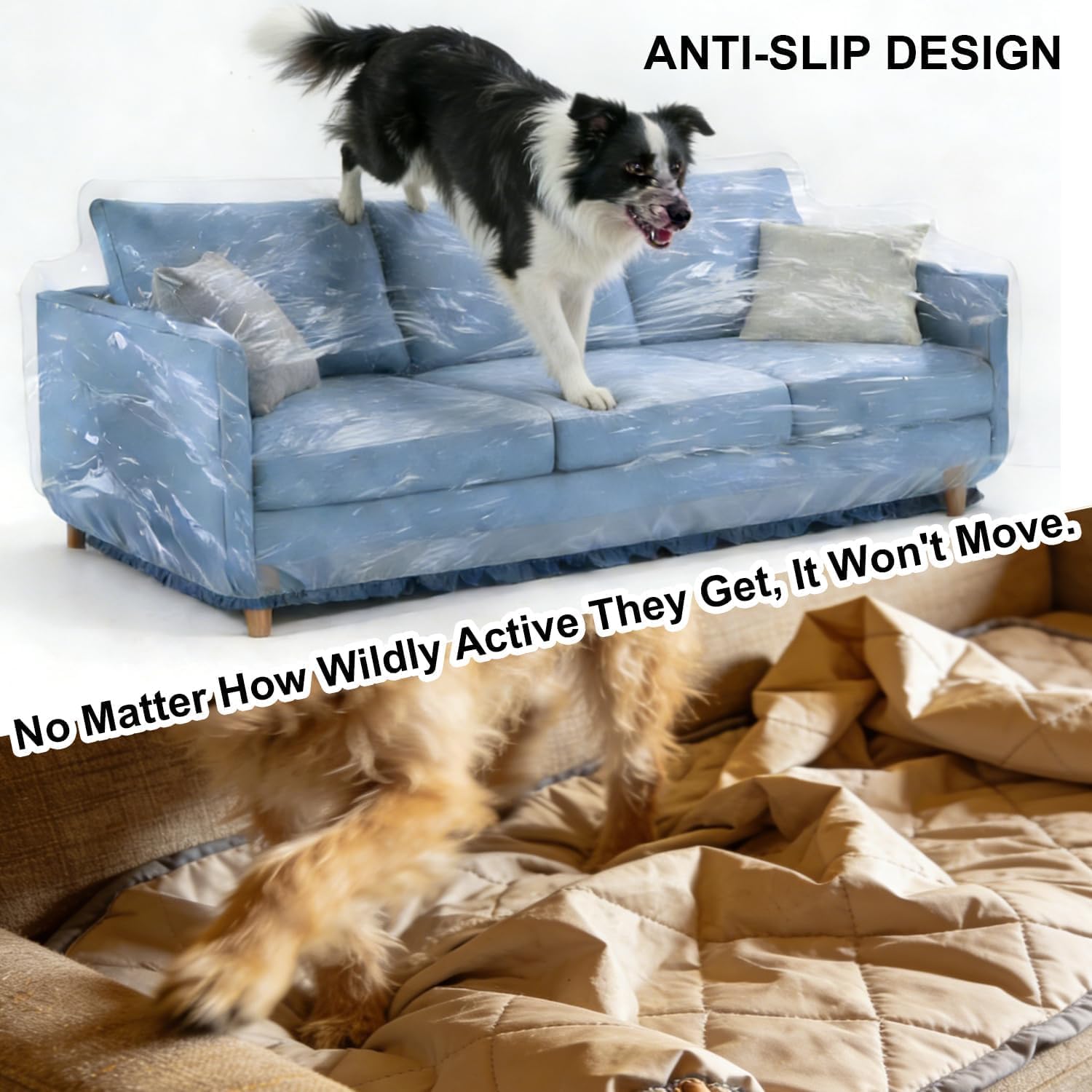 Thickened Transparent Plastic Sofa Cover, Waterproof, Dustproof, And Scratch-Resistant - Image 2