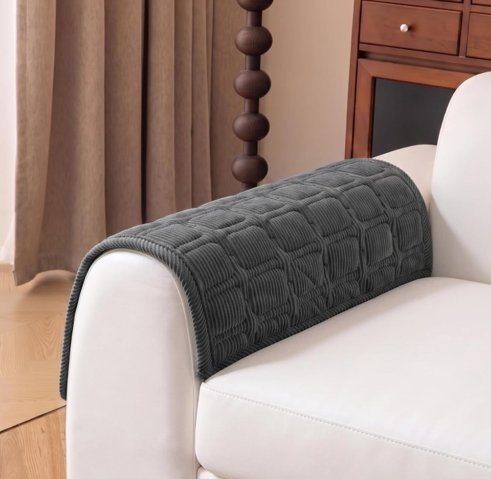 Dark Gray Sofa Armrest Covers (Set Of 2)